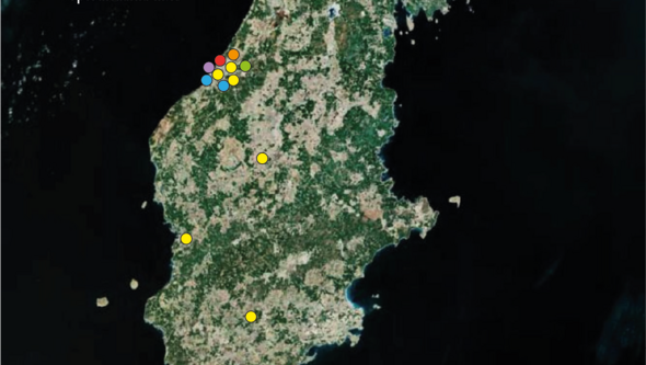 Bild som visar satellitkarta över Gotland